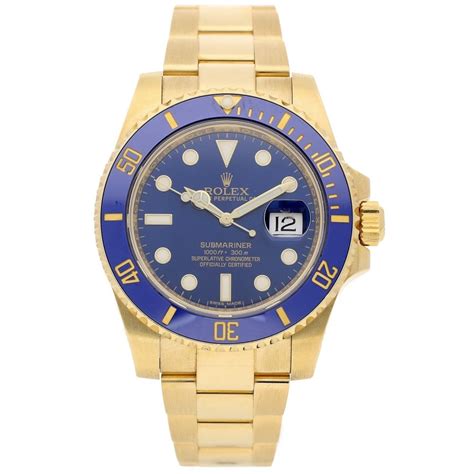 rolex submariner 18ct gold blue ceramic dial ebay|rolex m126619lb 0003.